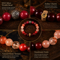 Ox and Tiger zodiac bracelet S925 silver focal bead and zodiac charm details thumbnail 5 | Kailora