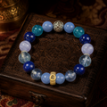 Kailora Rat Chinese zodiac crystal bracelet handmade in Tibet with natural blue stones thumbnail 1 | Kailora