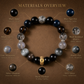 Rooster zodiac bracelet natural dark stone materials thumbnail 4 | Kailora