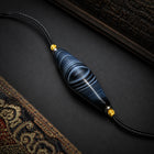 Kailora Tibetan Eye Agate Dzi-Inspired Leather Cord Necklace thumbnail 3 | Kailora