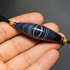 Kailora Tibetan Eye Agate Dzi-Inspired Leather Cord Necklace thumbnail 6 | Kailora