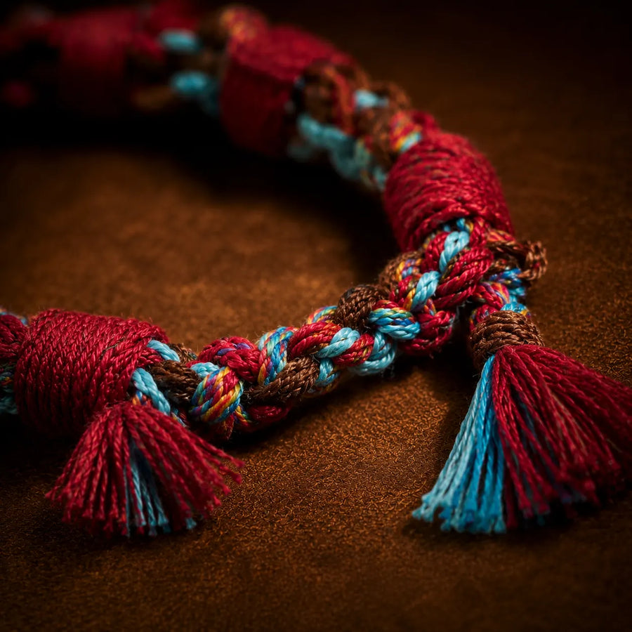 Close-up of woven cord details on the Kailora bracelet detail view 8 | Kailora