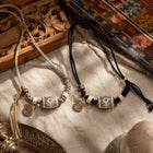Kailora Tibetan Noble Dzi Agate Cord Necklace with Zaki Lhamo Prosperity Charm thumbnail 8 | Kailora
