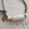 Tibetan-Inspired Dzi Agate Cord Necklace with Zaki Lhamo Charm | Kailora thumbnail 6 | Kailora