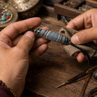 Kailora Tibetan Sky Eye Banded Agate Dzi-Inspired Leather Cord Necklace thumbnail 3 | Kailora