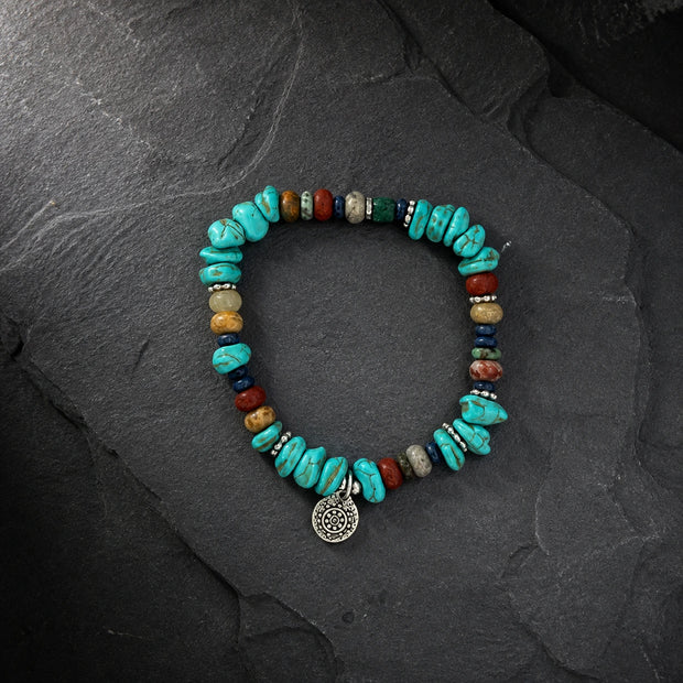 Tibetan-Inspired Turquoise Harmony Bracelet