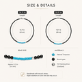 Turquoise and black agate necklace size and materials guide thumbnail 6 | Kailora