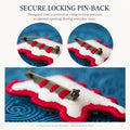 Protective pin-back fastening detail on Kailora Chinese Zodiac textile brooch thumbnail 18 | Kailora