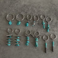 Tibetan-Inspired Asymmetric Turquoise Designer Earrings thumbnail 6 | Kailora