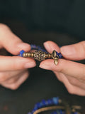 Tibetan-Inspired Lapis Lazuli & Brass Bracelet thumbnail 8 | Kailora