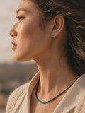 Between Earth & Sky Turquoise & Black Agate Beaded Necklace thumbnail 8 | Kailora