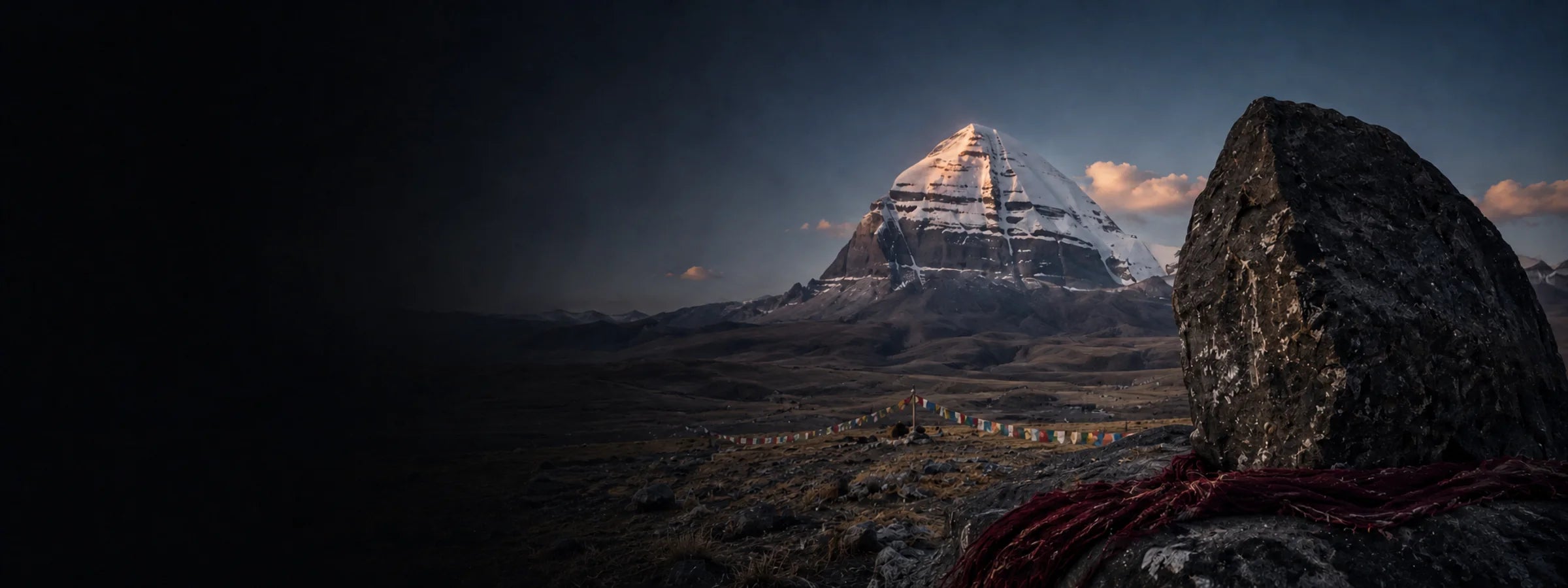 Mount Kailash landscape for the Kailora Protection and Grounding jewelry collection