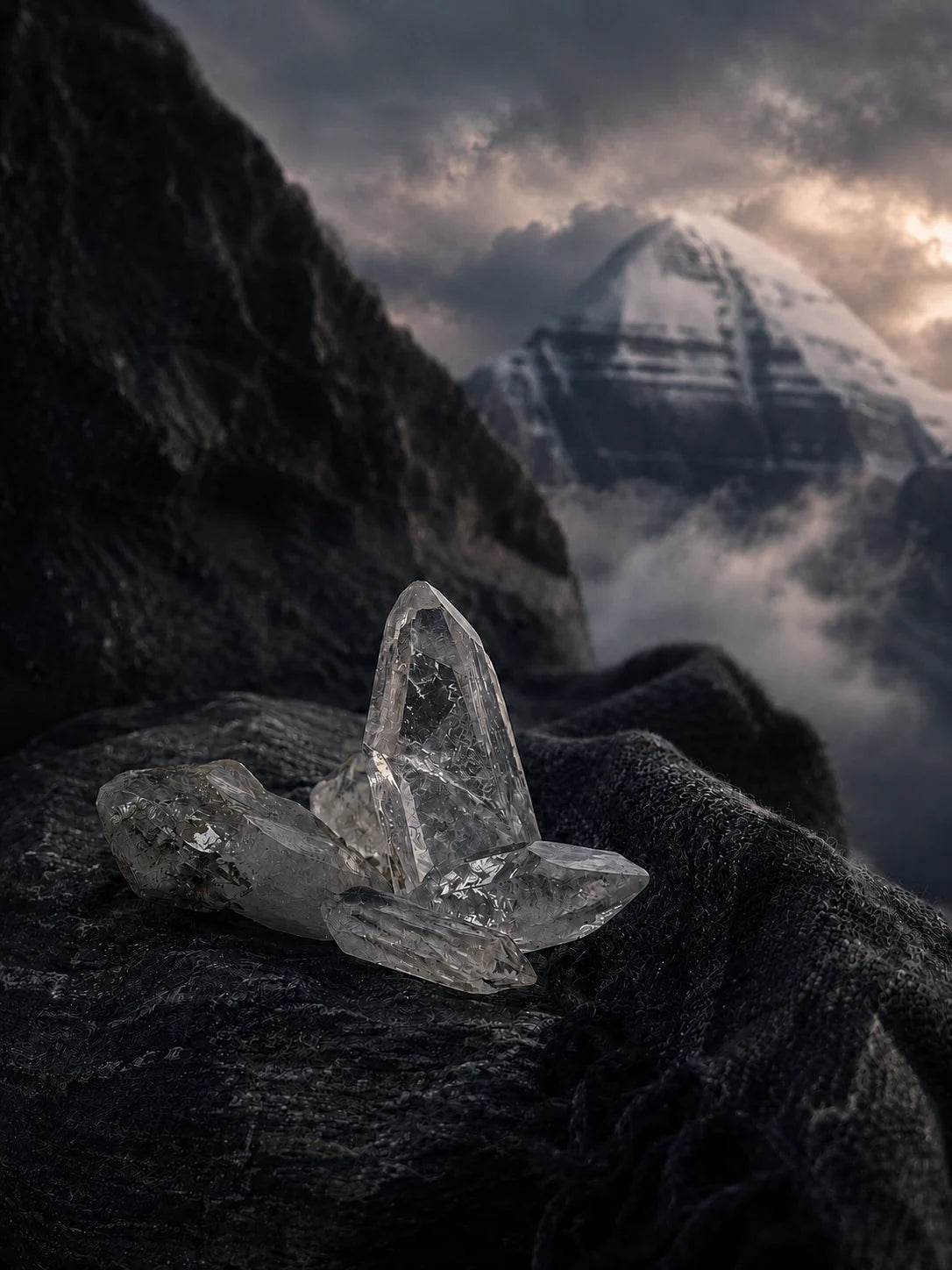 Kailora Himalayan crystal jewelry material spirit with Mount Kailash atmosphere