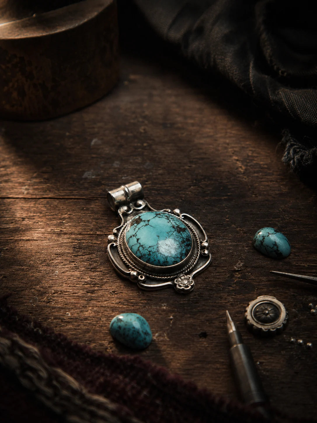 Kailora Tibetan turquoise craft jewelry material spirit